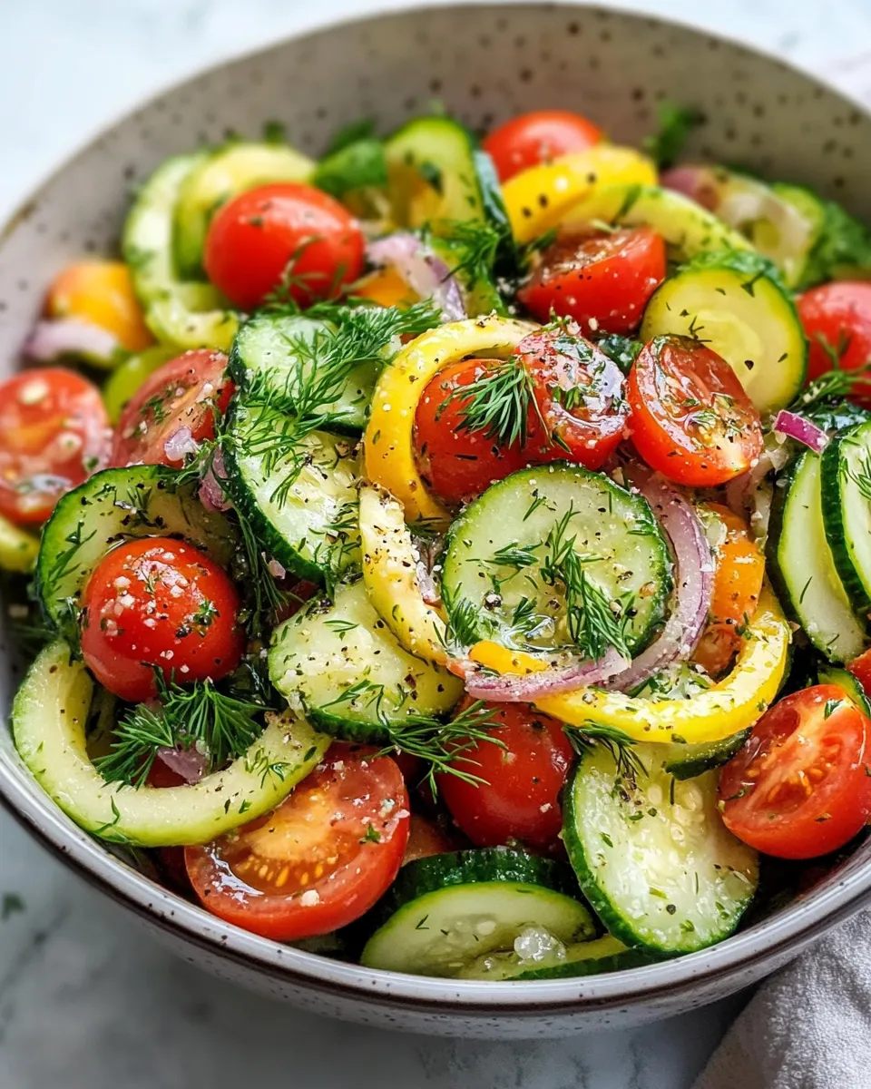 Homemade Dill-Pickle Zucchini Pasta Salad recipe photo