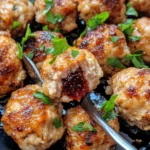 Homemade Fig-Jam Stuffed Chicken Meatballs photo