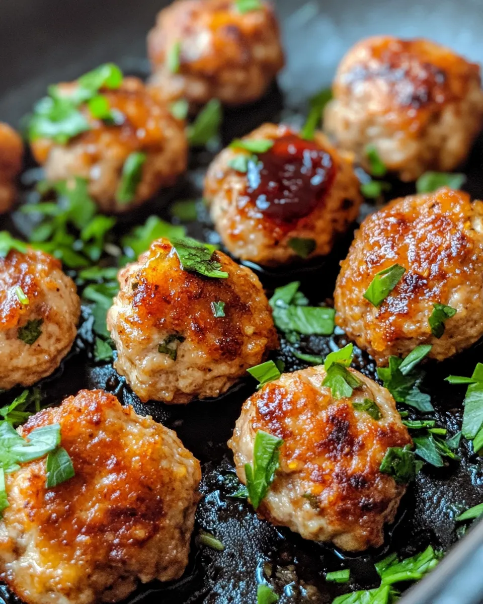 Classic Fig-Jam Stuffed Chicken Meatballs dish photo