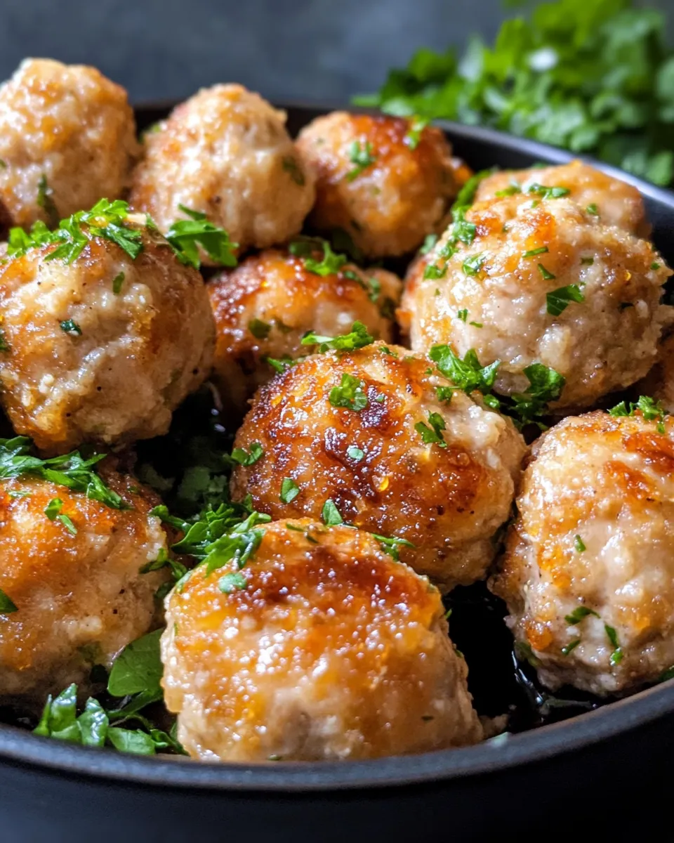 Delicious Fig-Jam Stuffed Chicken Meatballs food shot
