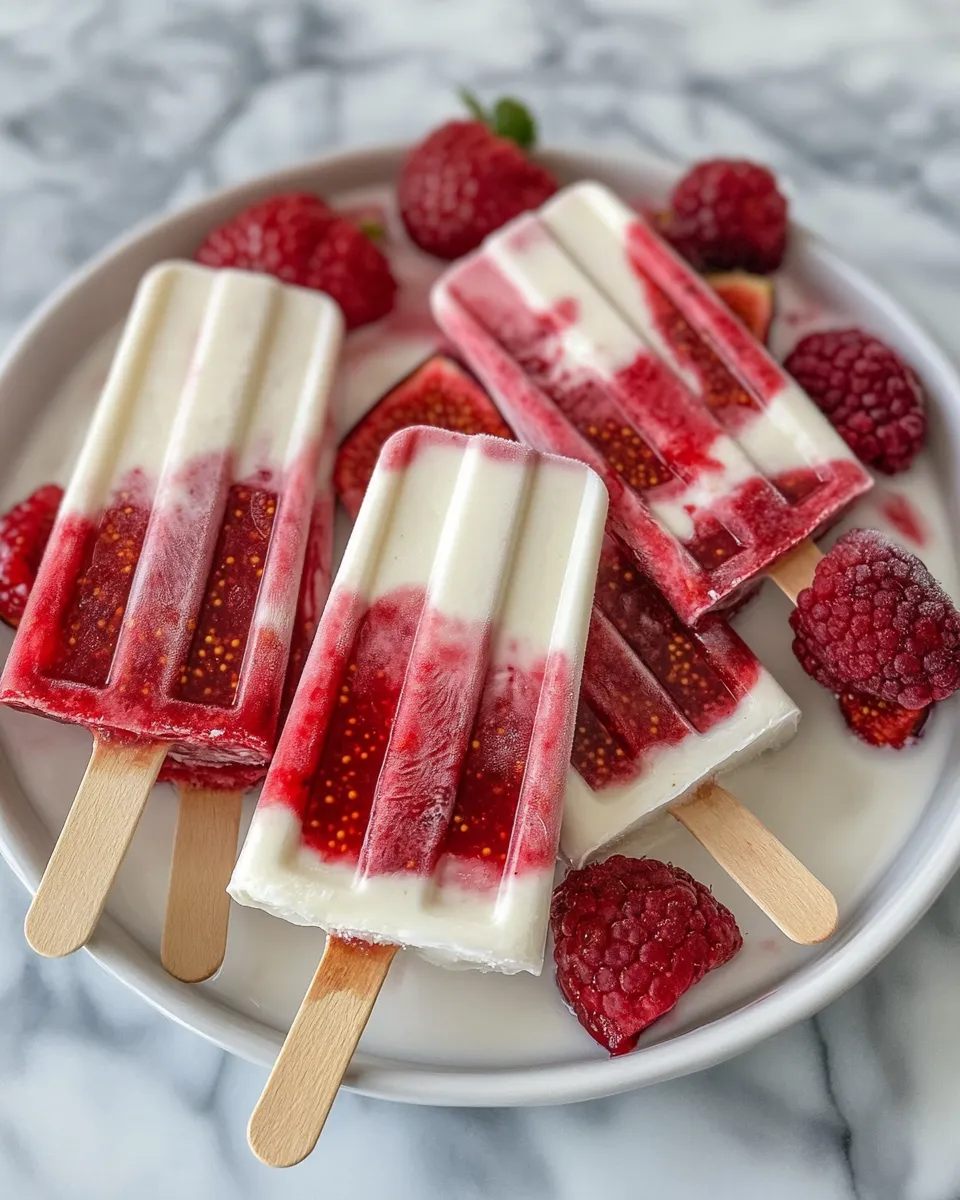 Classic Fig-Jam Yogurt Swirl Pops dish photo