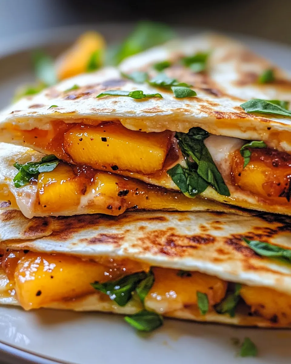 Classic Fig-Jam & Peach Brie Quesadillas dish photo