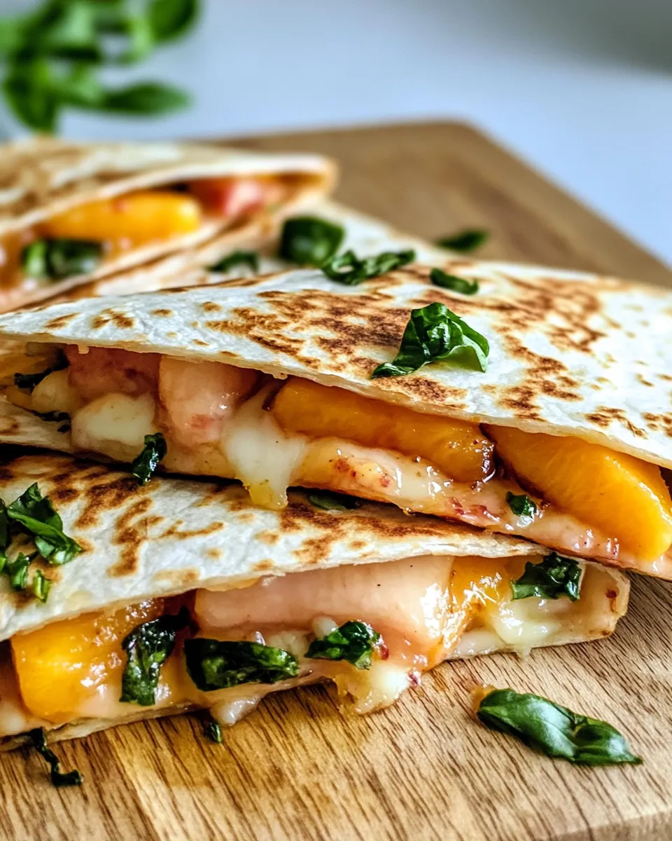 Easy Fig-Jam & Peach Brie Quesadillas food shot