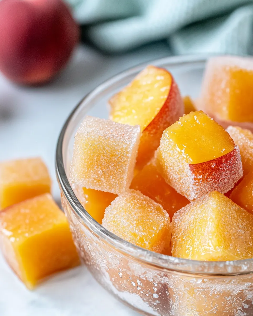 Homemade Freezer Peach Pie Filling Cubes photo