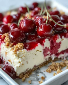 Homemade Fresh Cherry Cheesecake Ice-Cream Bars recipe photo