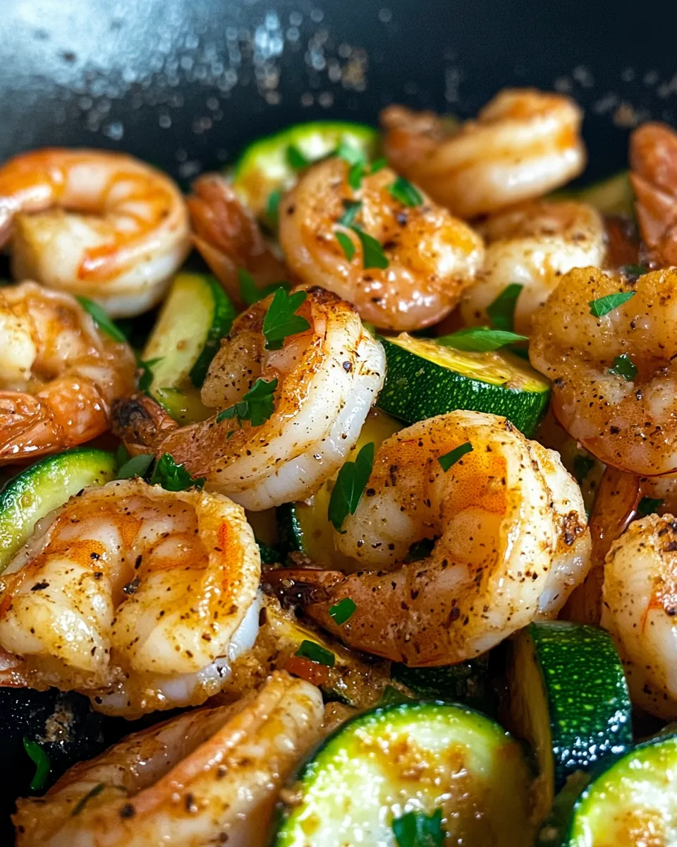 Classic Garlic-Butter Shrimp & Zucchini Skillet dish photo