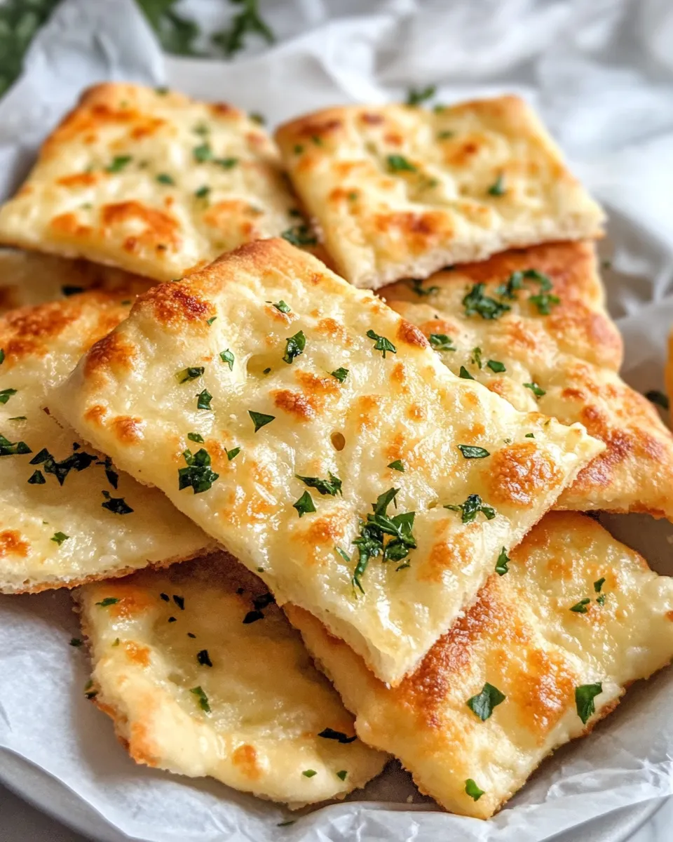 Classic Garlic-Parm Air-Fryer Flatbread Chips image