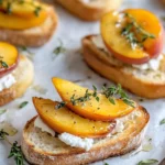 Delicious Honey-Roasted Peach Crostini with Thyme photo