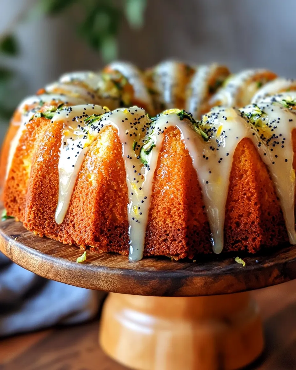 Homemade Lemon-Poppy Zucchini Bundt Cake (Glaze) photo