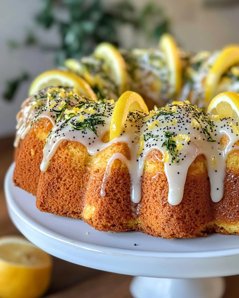 Easy Lemon-Poppy Zucchini Bundt Cake (Glaze) recipe image
