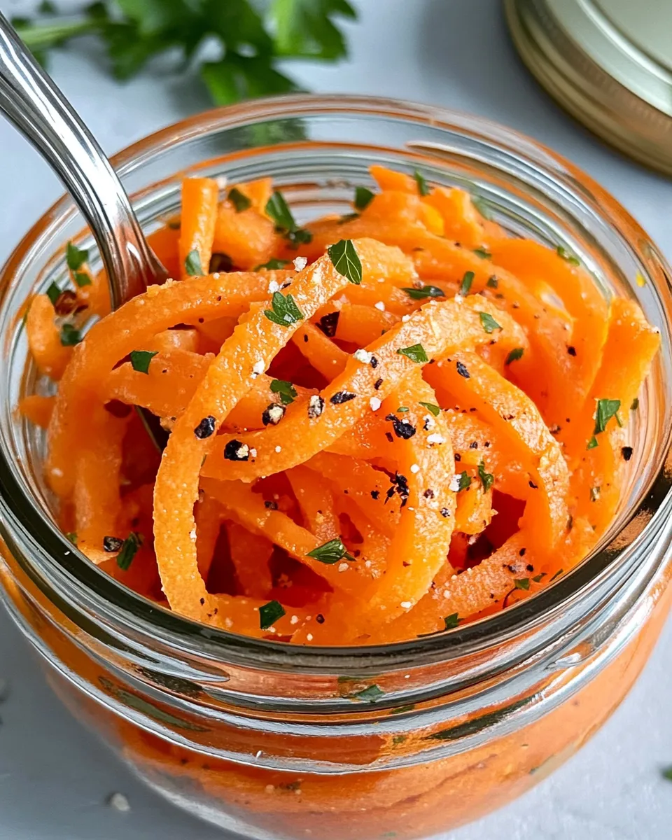 Classic Maple-Dijon Pickled Carrot Ribbons image