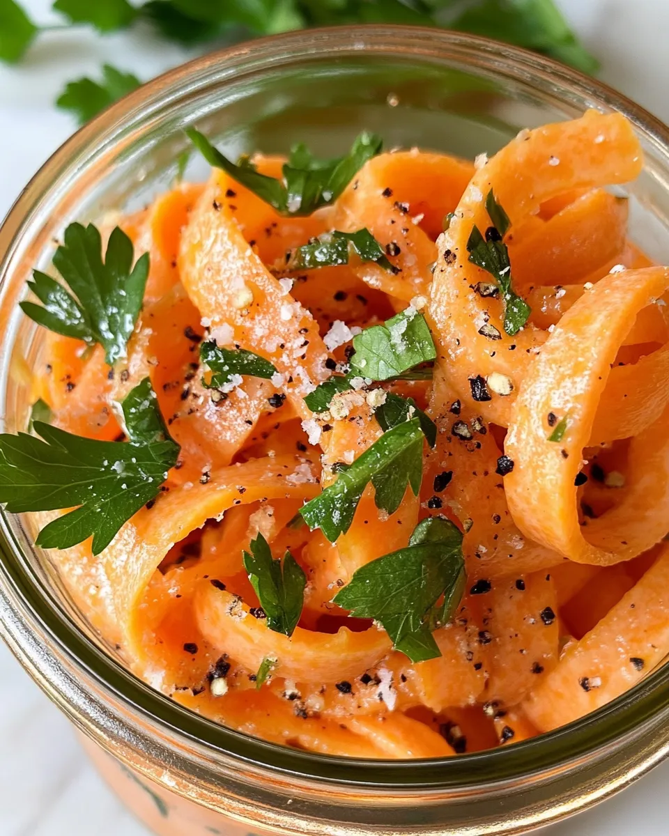 Delicious Maple-Dijon Pickled Carrot Ribbons dish photo