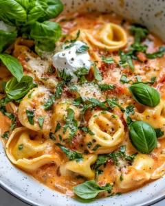 Homemade One-Pot Creamy Tomato Tortellini photo