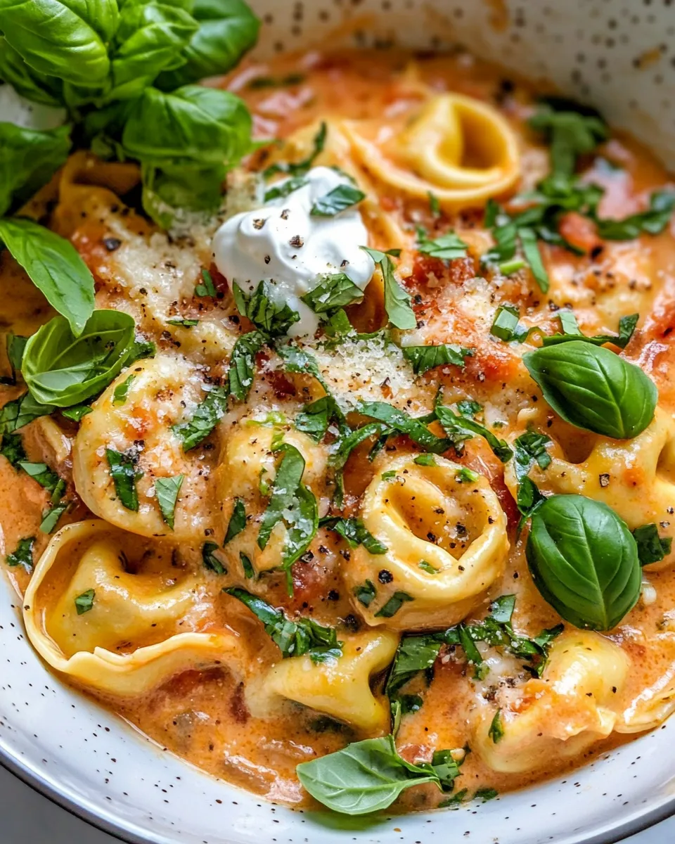 Homemade One-Pot Creamy Tomato Tortellini photo