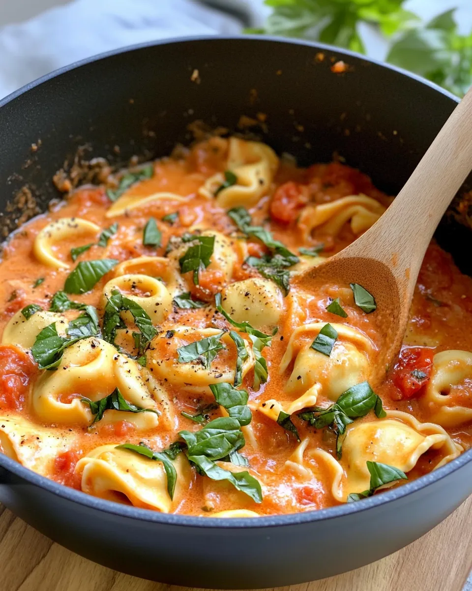 Delicious One-Pot Creamy Tomato Tortellini dish photo
