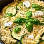 Homemade One-Pot Creamy Zucchini Orzo Risotto photo