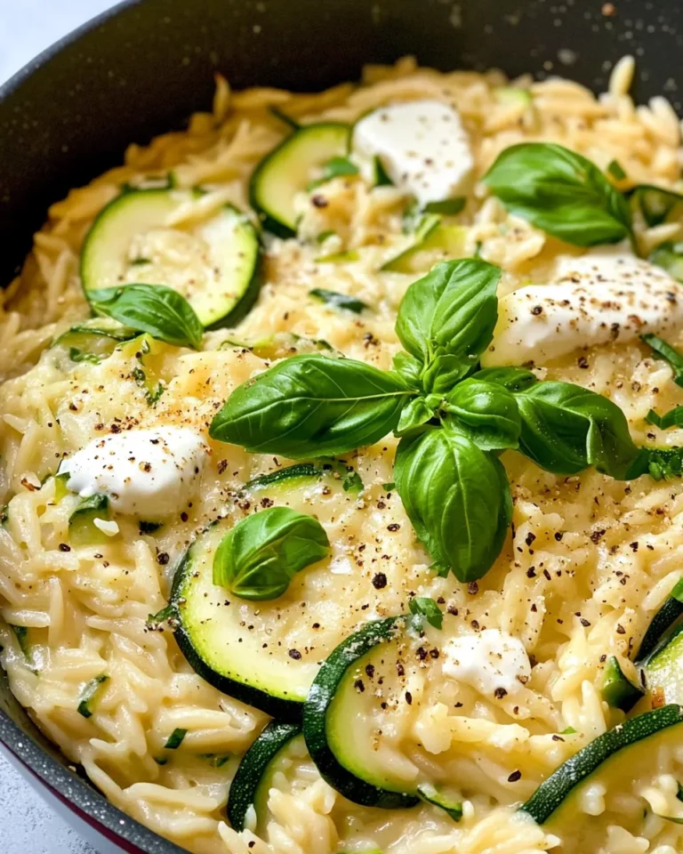 Homemade One-Pot Creamy Zucchini Orzo Risotto photo