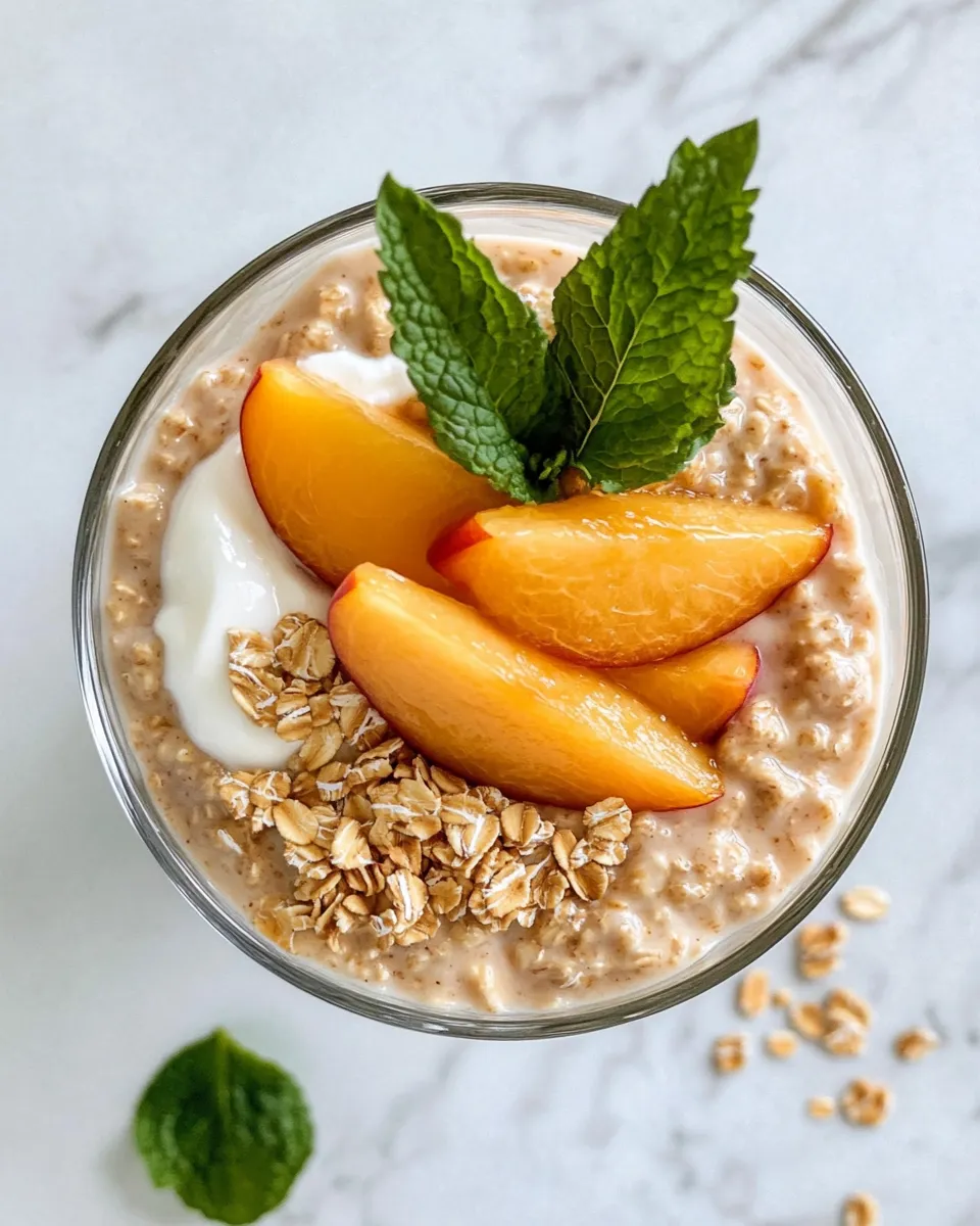 Delicious Peach-Ginger Overnight Oats Parfait picture