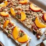 Homemade Peach-Maple Granola Yogurt Bark photo