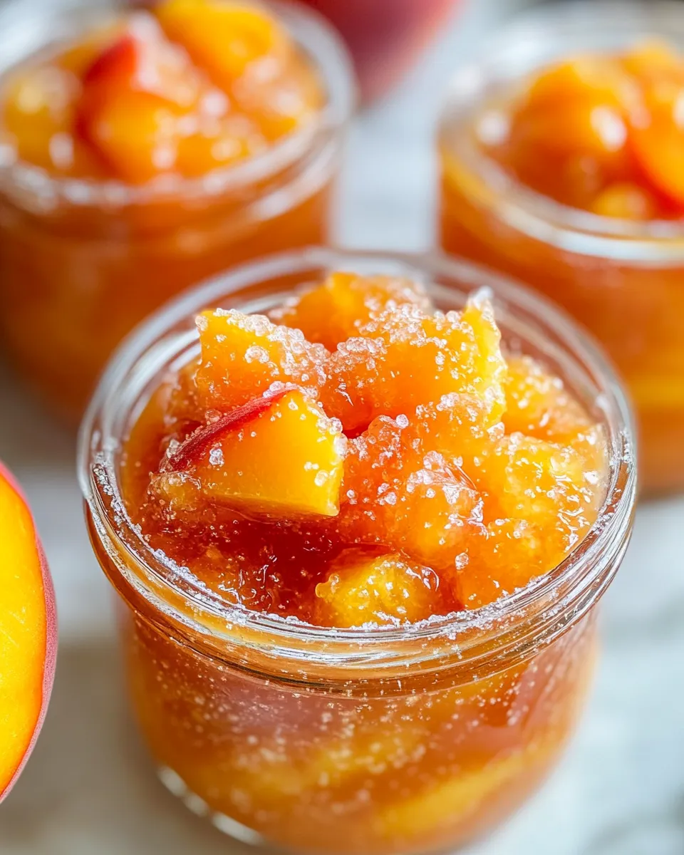 Easy Peach & Nectarine Freezer Jam Duo food shot