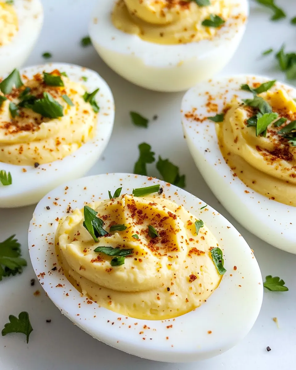 Classic Pickled Banana-Pepper Deviled Eggs image
