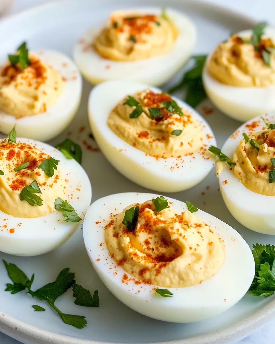 Delicious Pickled Banana-Pepper Deviled Eggs dish photo