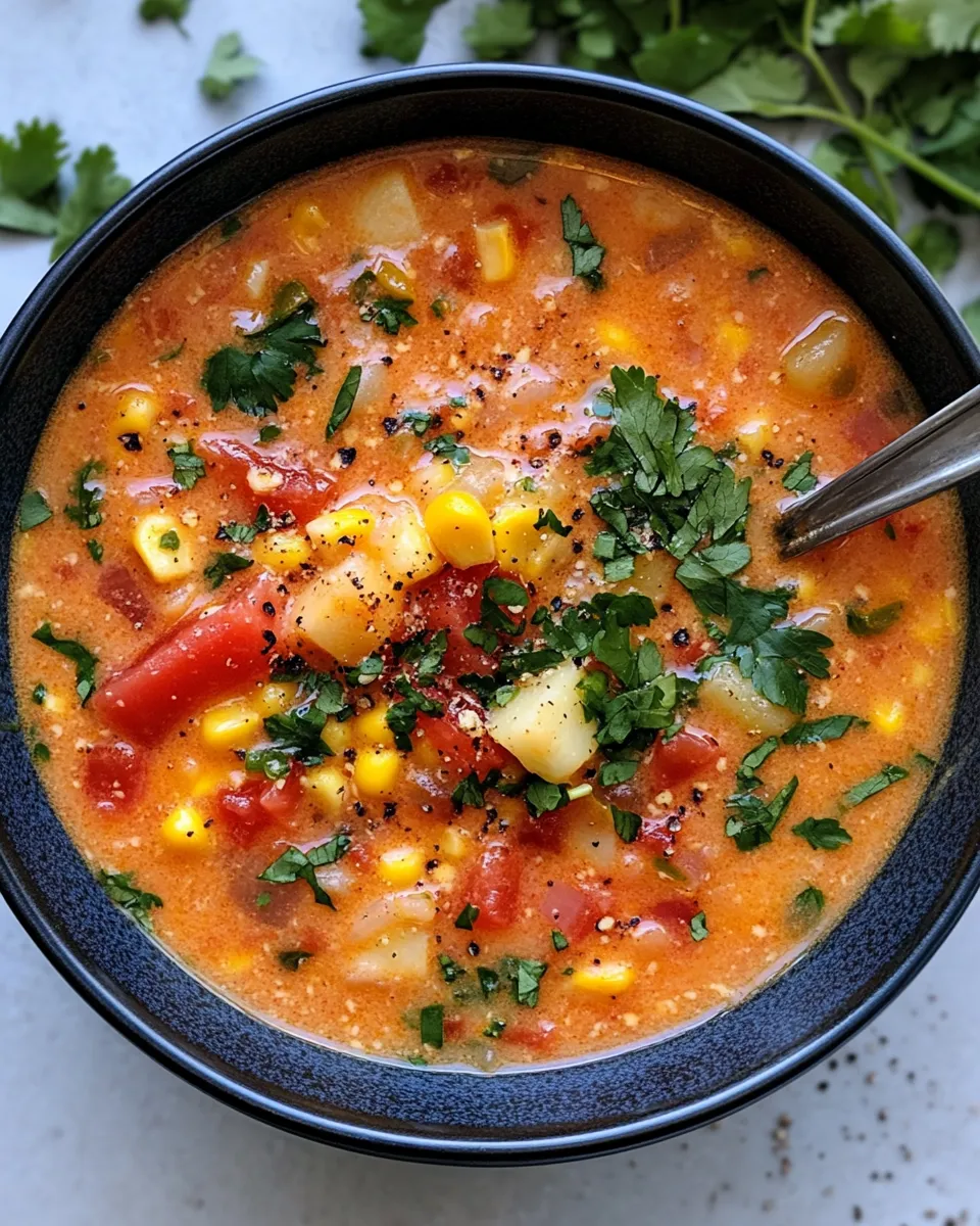 Classic Smoky Tomato & Corn Chowder recipe image