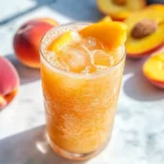 Delicious Sparkling Frozen Peach Bellini Mocktail photo
