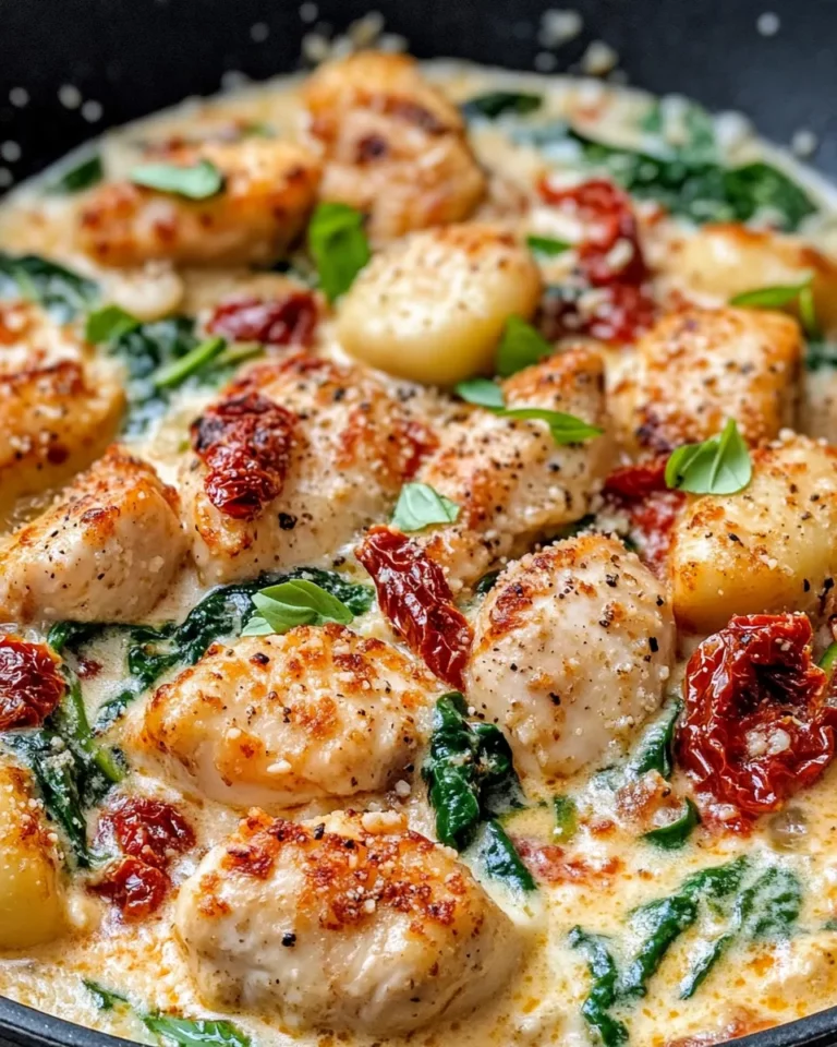 Homemade Sun-Dried Tomato Chicken Gnocchi Skillet photo