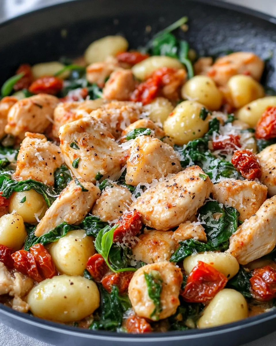 Classic Sun-Dried Tomato Chicken Gnocchi Skillet dish photo