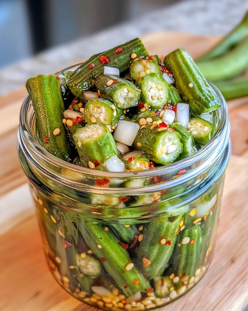 Easy Sweet-Heat Pickled Okra recipe photo