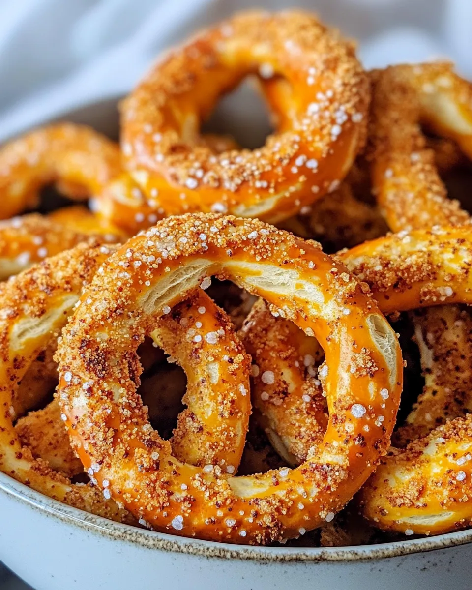 Quick Takis-Seasoned Party Pretzels dish photo