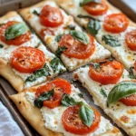 Homemade Tomato-Basil Cottage-Cheese Flatbread photo
