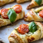 Delicious Tomato-Pesto Puff-Pastry Twists food shot