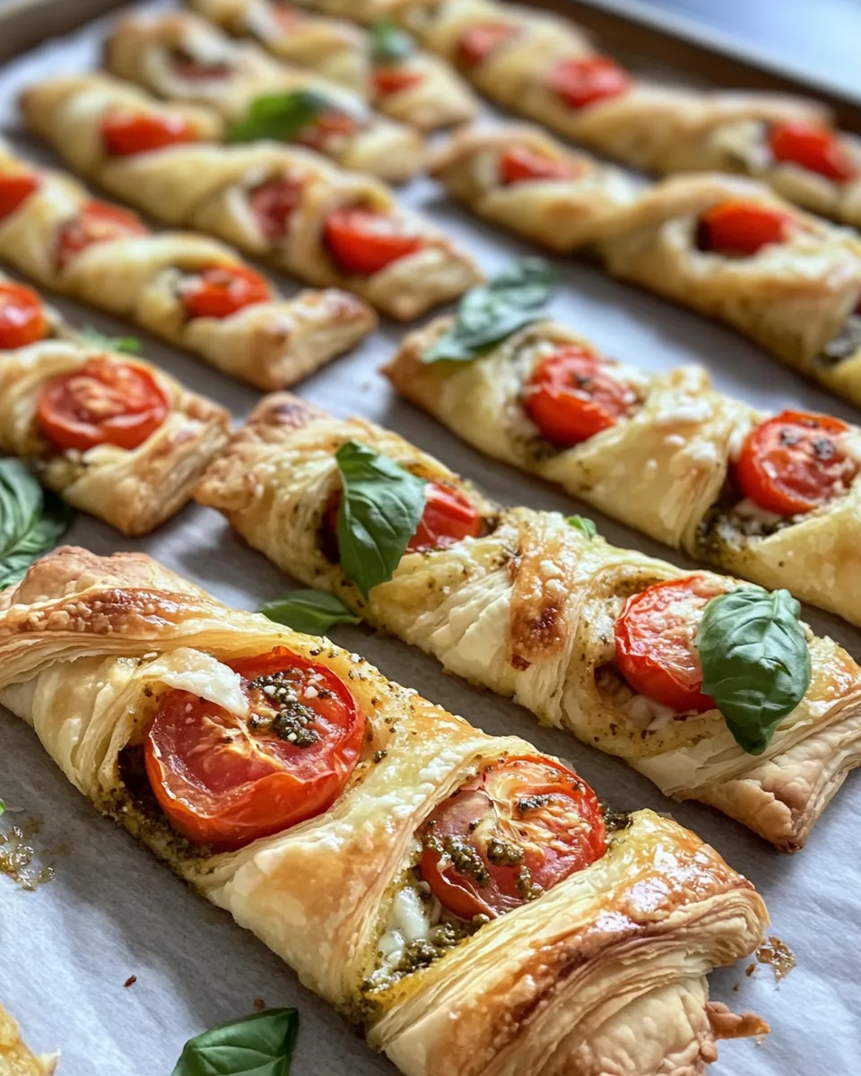Easy Tomato-Pesto Puff-Pastry Twists dish photo