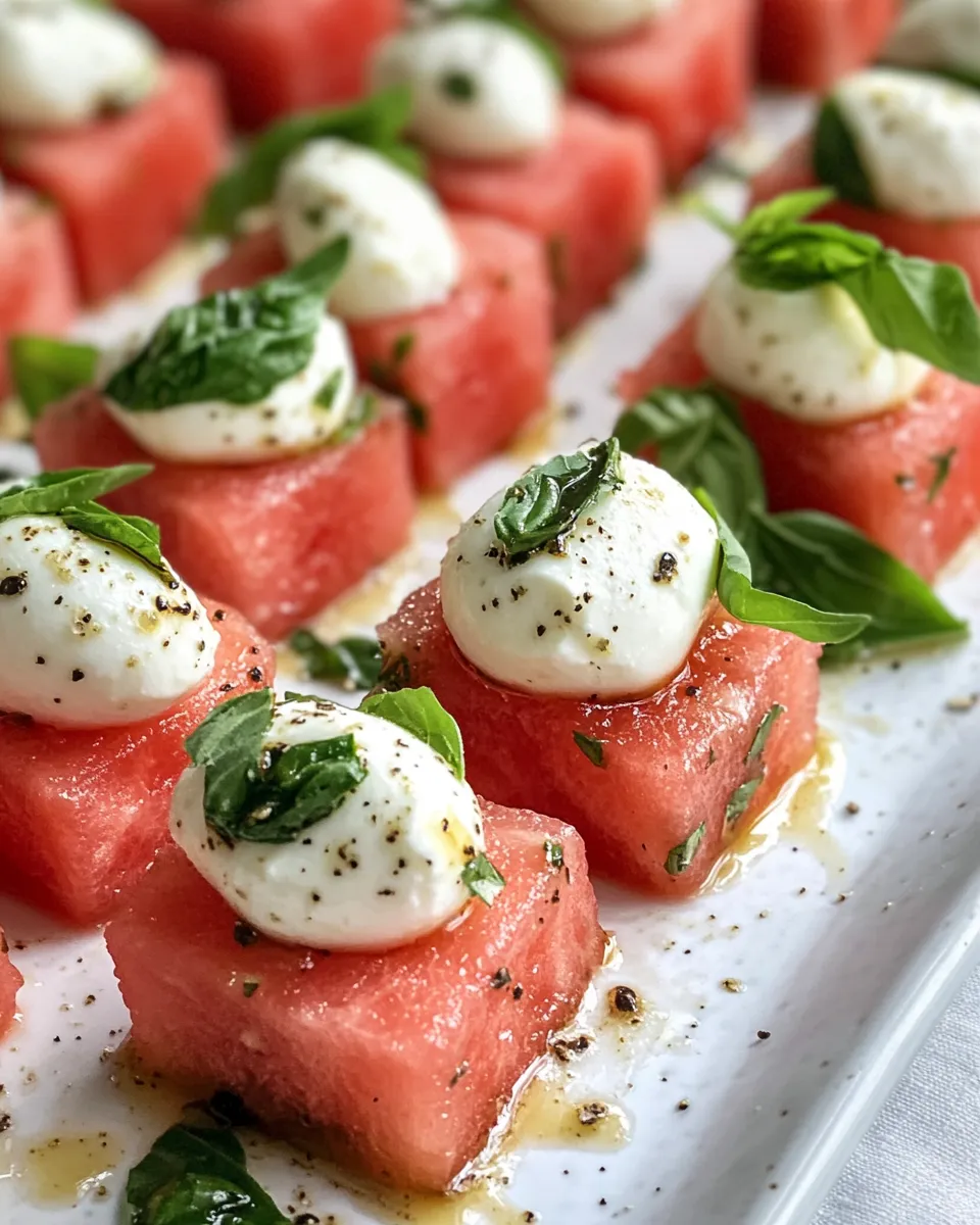 Easy Watermelon Caprese Party Bites picture