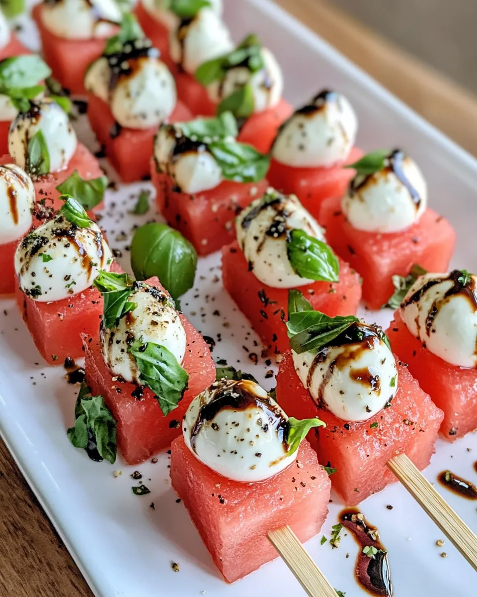 Tasty Watermelon Caprese Party Bites dish photo