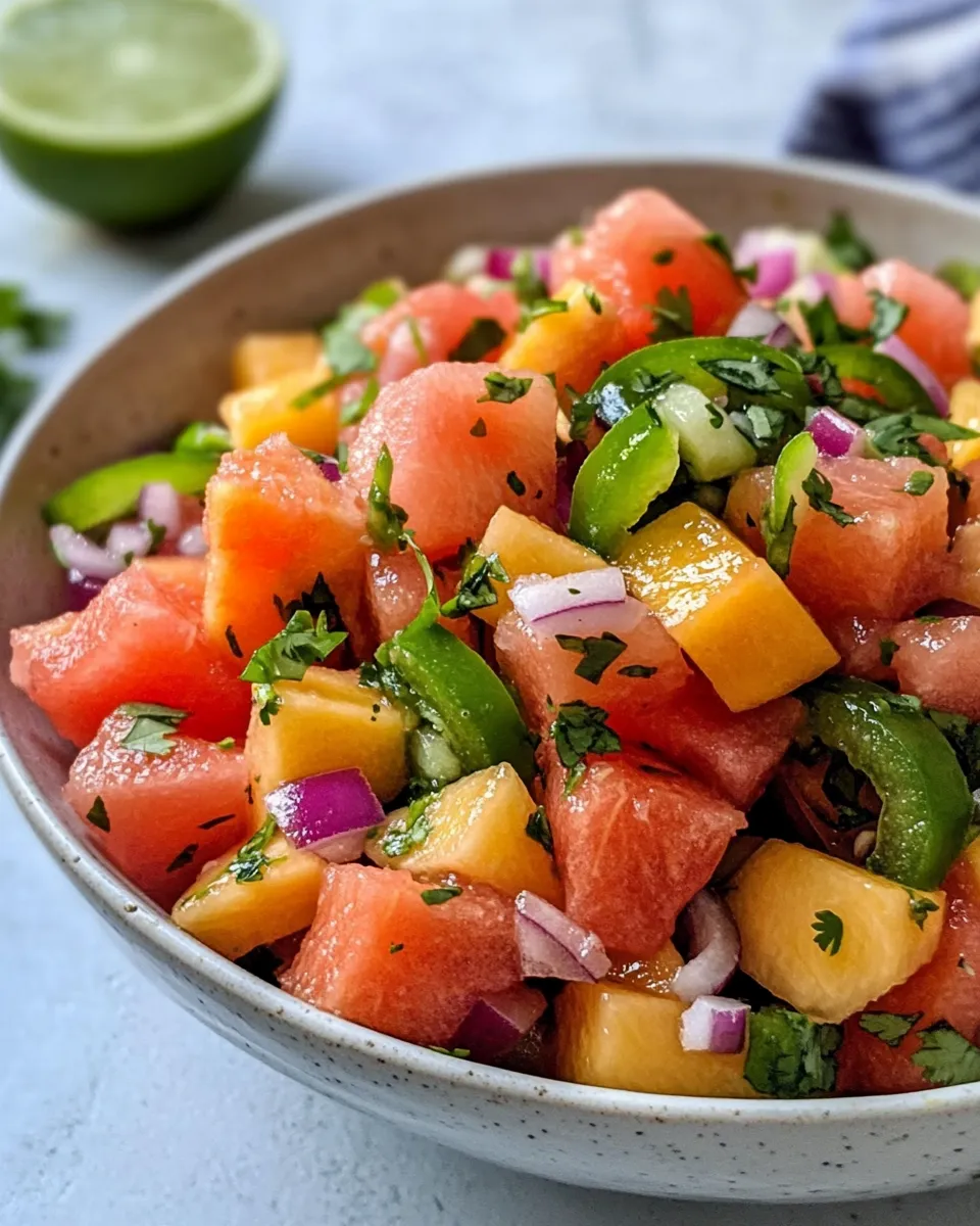 Classic Watermelon & Peach Salsa Fresca image