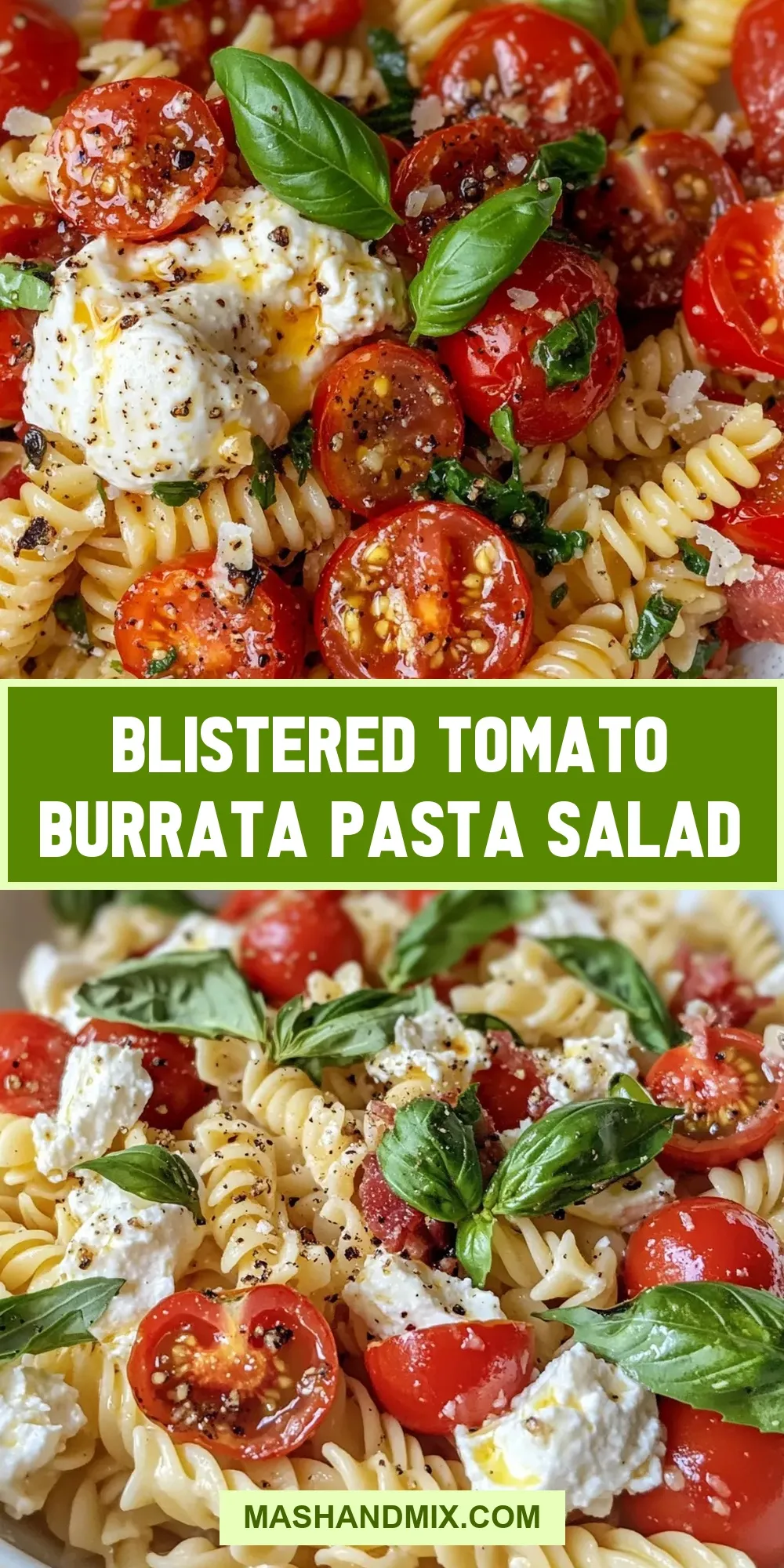 Blistered Tomato Burrata Pasta Salad (Tasty & Delicious)