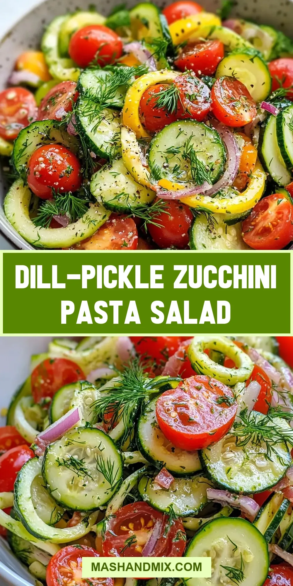 Dill-Pickle Zucchini Pasta Salad (Simple & Delicious)