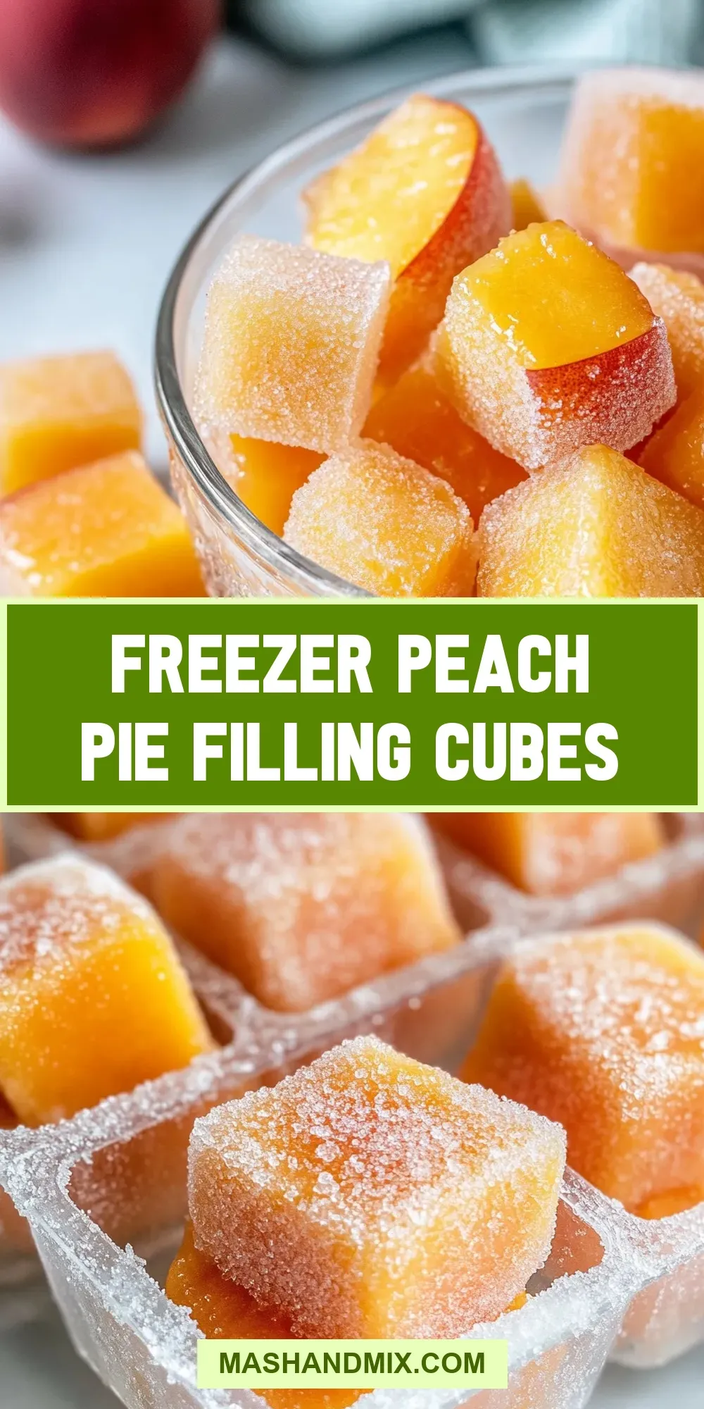 Quick Freezer Peach Pie Filling Cubes
