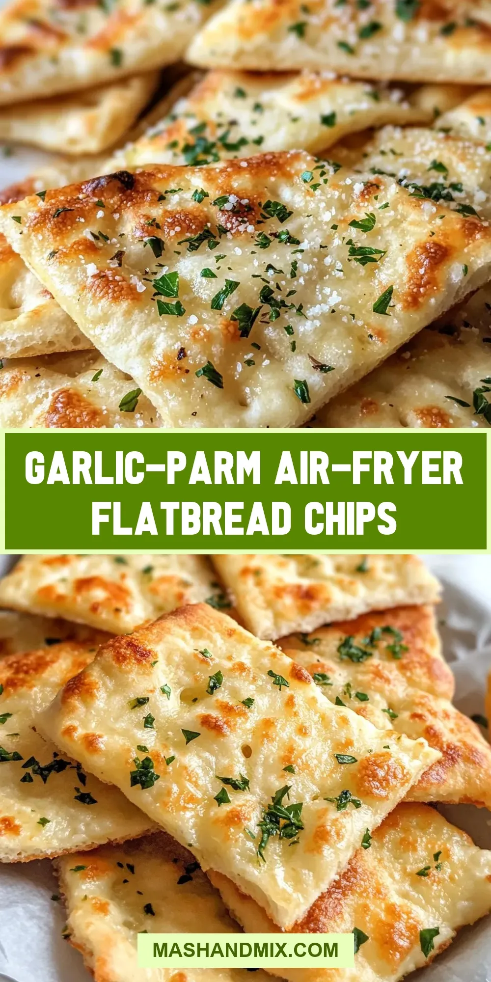 Garlic-Parm Air-Fryer Flatbread Chips Recipe