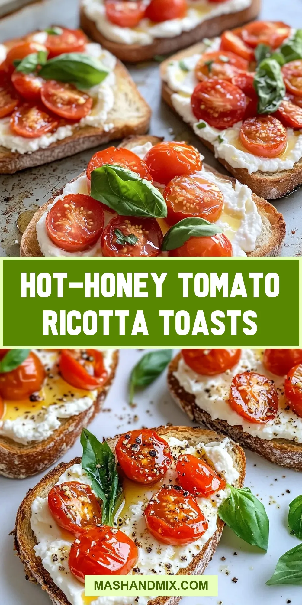 Hot-Honey Tomato Ricotta Toasts Recipe