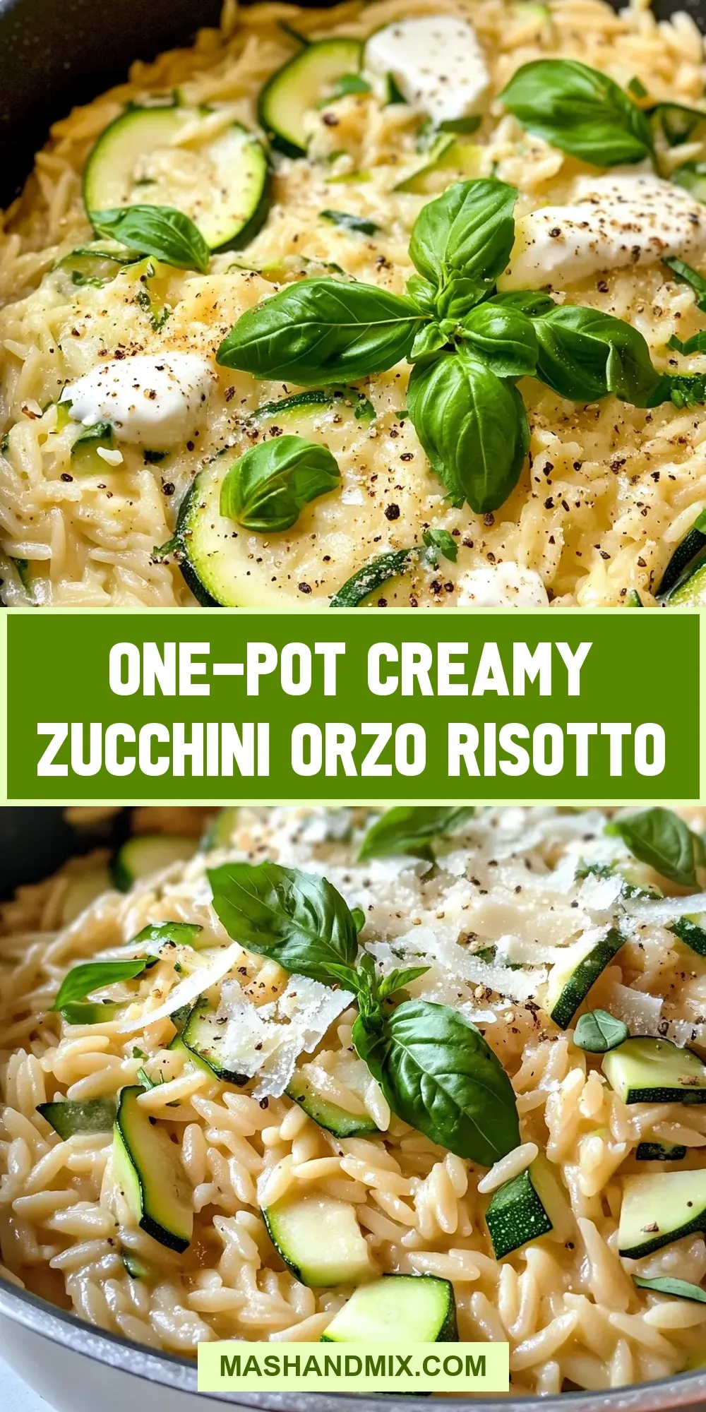 The Best One-Pot Creamy Zucchini Orzo Risotto Ever