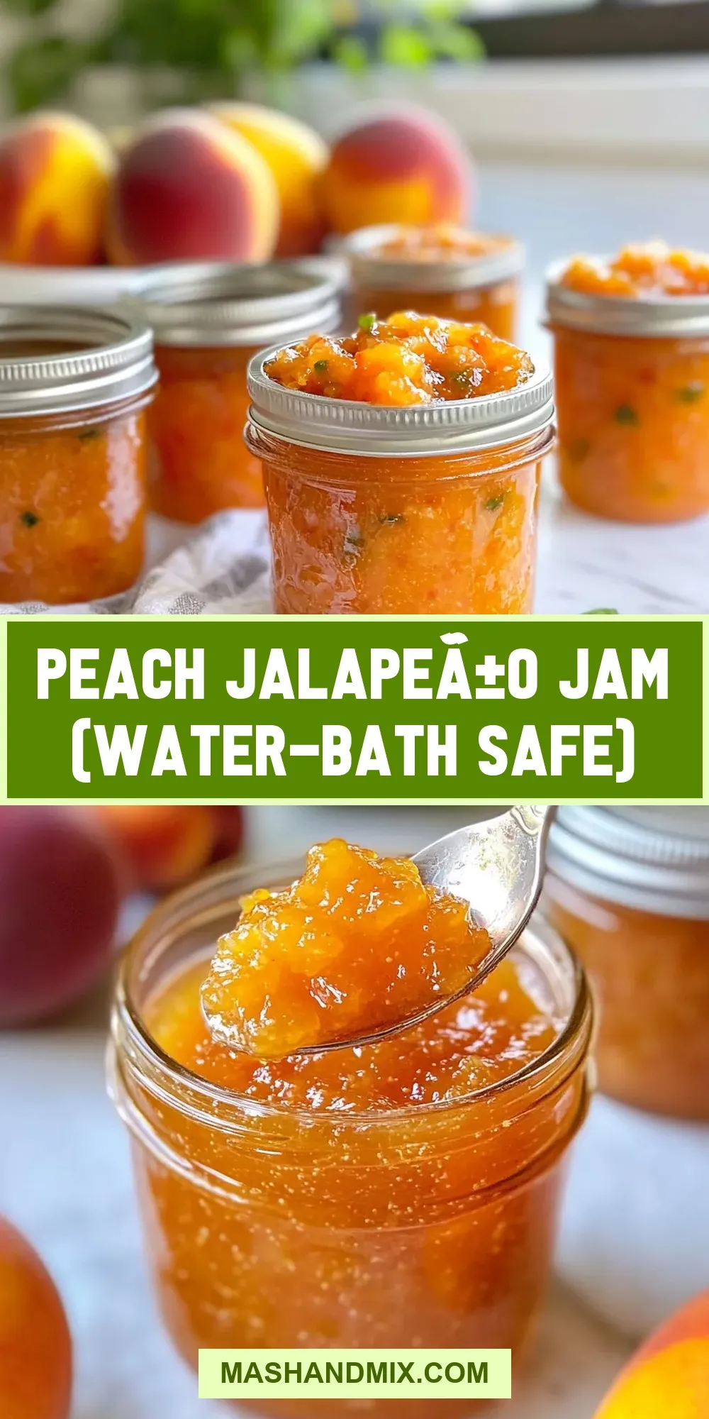 Peach Jalapeã±O Jam (Water-Bath Safe) Recipe