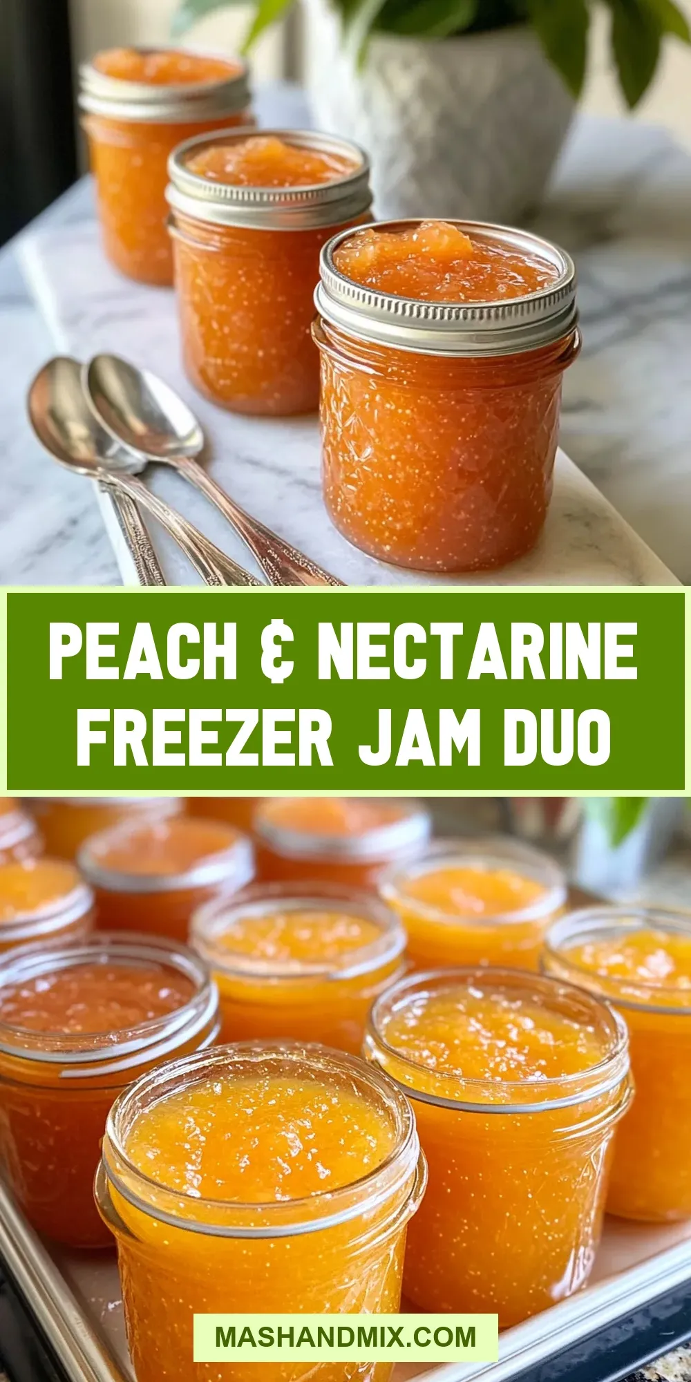 Easy Peach & Nectarine Freezer Jam Duo Recipe