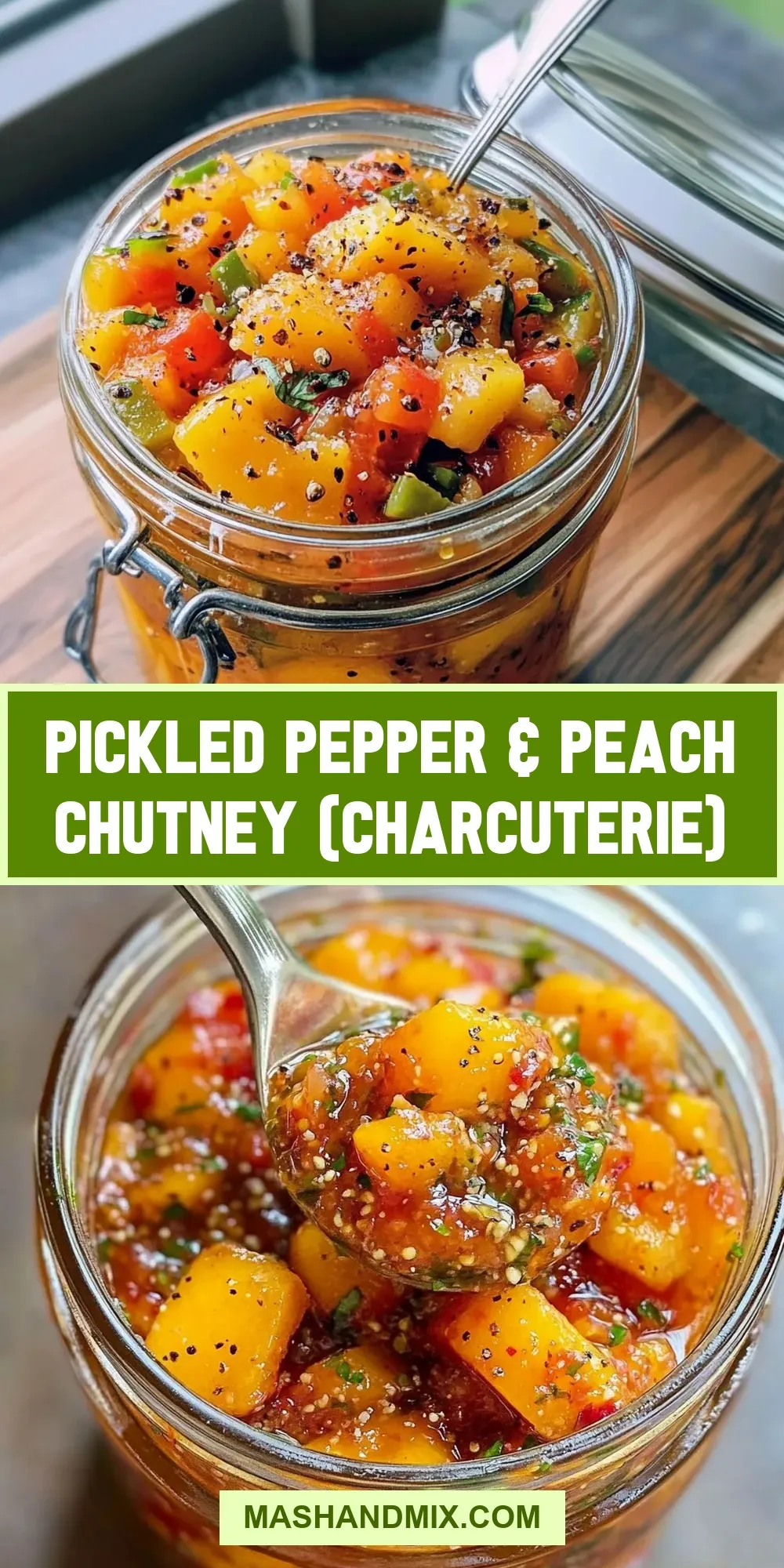 Easy Pickled Pepper & Peach Chutney (Charcuterie) Recipe