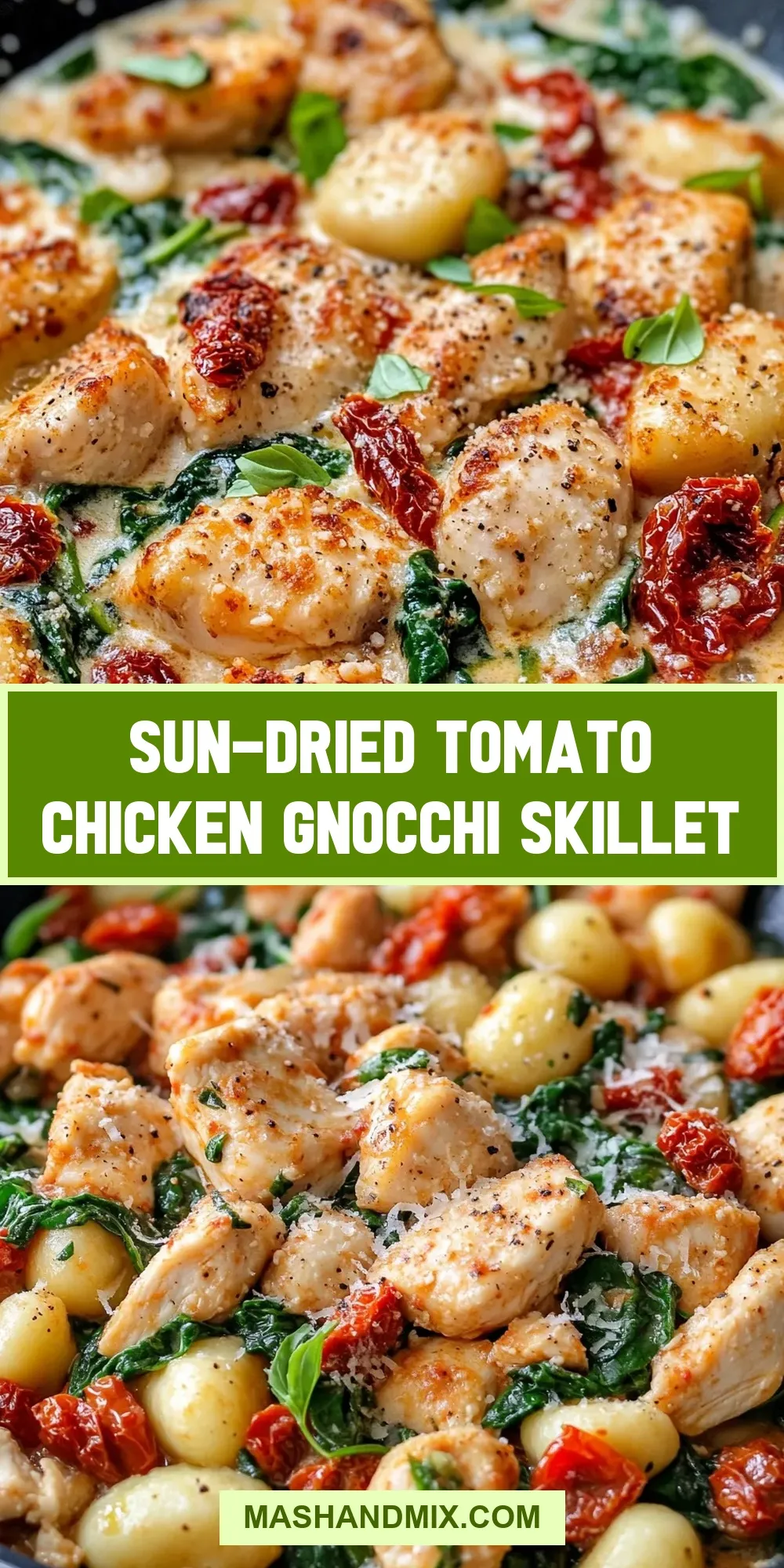 The Best Sun-Dried Tomato Chicken Gnocchi Skillet Ever