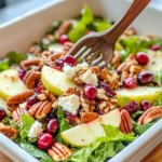 Homemade Apple-Cranberry Pecan Salad with Maple Vinaigrette photo