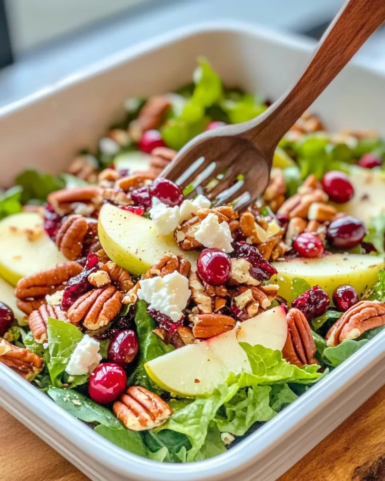 Homemade Apple-Cranberry Pecan Salad with Maple Vinaigrette photo